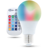 Farbwechsel E27 LED Lampe, 9W Dimmbar Birne mit Fernbedienung, RGB