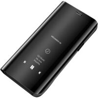 Smart View Spiegel Mirror Smart Cover Schale Etui kompatibel mit Xiaomi Redmi Note 11 Pro 5G Schutzhülle Tasche Case Schutz Clear Schwarz