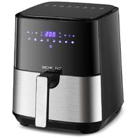 1450W Heißluft-Fritteuse Digital-Display 5,0 L, Temperaturregelung von 80 bis 200°C Schwarz