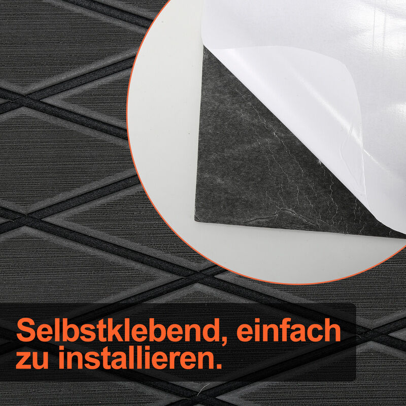 SWANEW Bodenbelag Matte Antirutschmatte Deck Teppich Teak EVA Schaum Auto  190x70x0.6cm Braun