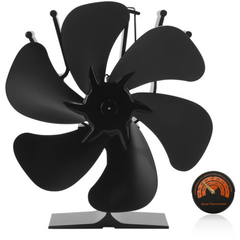 XMTECH Kaminventilator 8-Blatt - Stromloser Wärmeventilator Für Ofen Und Kamin
