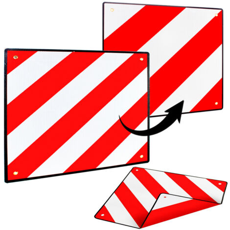 SWANEW Warntafel Spanien Italien Warnschild 2in1 Aluminium rot-weiß 50 ...