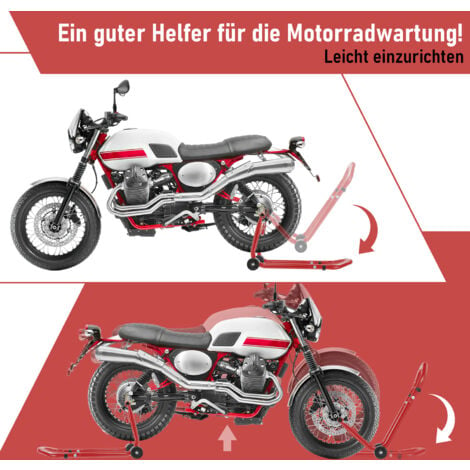 SWANEW Motorradständer einstellbare Motorradwippe für Hinterrad  Transportständer Rot