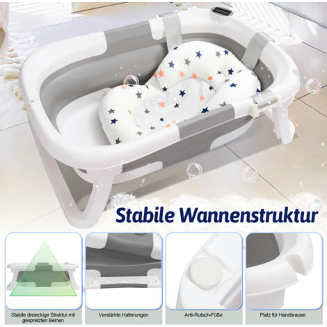 SWANEW Baby Badewanne Babywanne Kinder Faltbare klappbar Baden Sicher 3 in 1