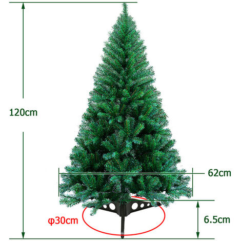 BAFYLIN Künstlicher Weihnachtsbaum 120cm - PVC Tanne Mit Ständer