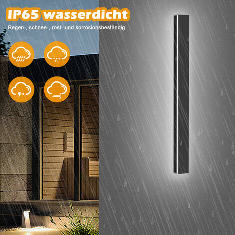 LED Wandleuchte Ultraslim Flurlampe Innen Wandlampe Empfangsbereichen Außen 40cm 10.5W Kaltweiß