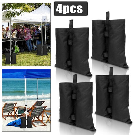 SWANEW 4X Pavillon Sandsäcke schwarz Standfuß Gewichte Set Für Zelt