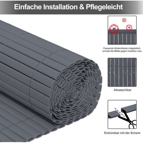 Balkon-Sichtschutz 125x900 Cm, Wind- & UV-beständig – Aus Robustem Netz, Einfach Mit Kabelbindern Montierbar (Taupe)