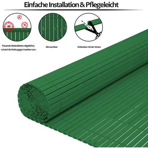 PVC Sichtschutzmatte Sichtschutzzaun Wetterfest UVSchutz Balkon