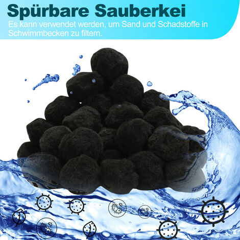 SWANEW 1400g Filter Balls Waschbar Filterbälle für Pool, Schwimmbad