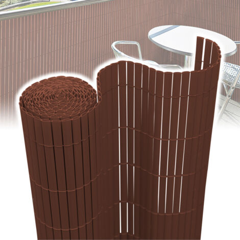 Balkon Sichtschutz 170x500 Cm Wetterfest | HDPE Bespannung Mit UV-Schutz | Für Gartenzaun, Terrasse, Pool | In Braun