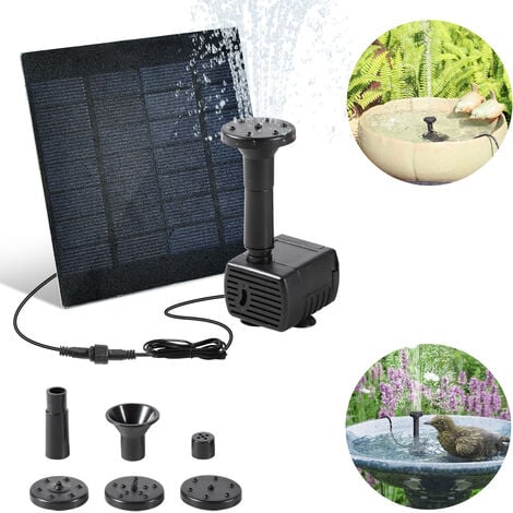 SWANEW Solar Teichpumpe 1.2W Solarpumpe Gartenteich Pumpenset 200l/h
