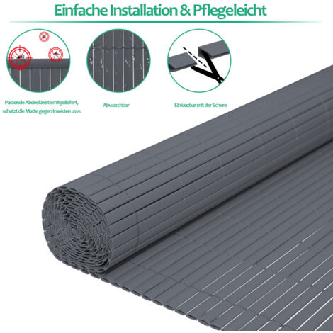 Balkon Sichtschutz 170x750 Cm – HDPE, Wetterfest, UV-beständig – Mit Alu-Ösen & Kabelbindern