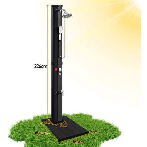 SWANEW Solardusche Solar Gartendusche Shower Dusche Pooldusche