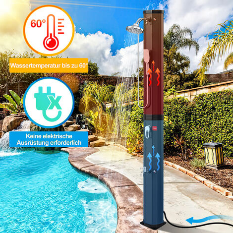 SWANEW Solardusche Solar Gartendusche Shower Dusche Pooldusche