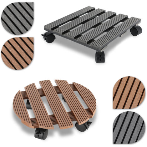 Cnwinu Pflanzenroller 2 Stück - Blumentopf Untersetzer Mit Rädern 30cm