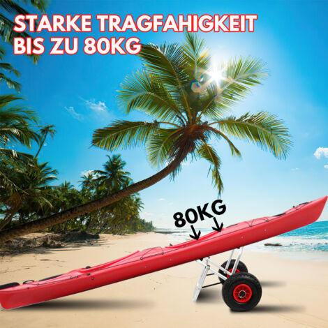 Daromigo Kayak Truck, Foldable Canoe Car, Aluminium Transport Trolley SUP, Boat Trailer, Boat Trailer, Surf Cart for Canoe, Surfboard, Folding Boat, Up to 80 kg, Boat Trailer