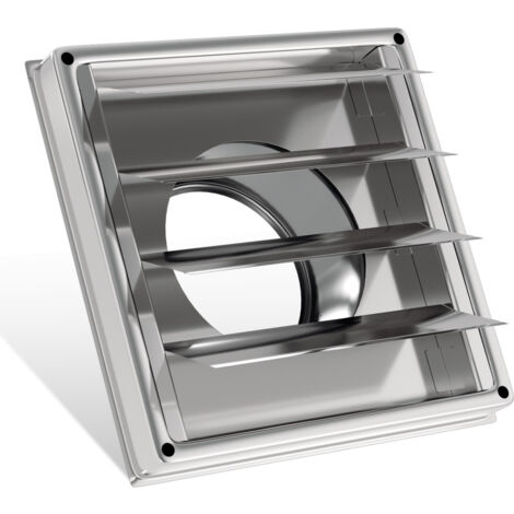 Lüftungsgitter Selbstschließend 384x384 Mm – Aufputz-Abluftgitter Mit PVC-Lamellen Für Außenbereich