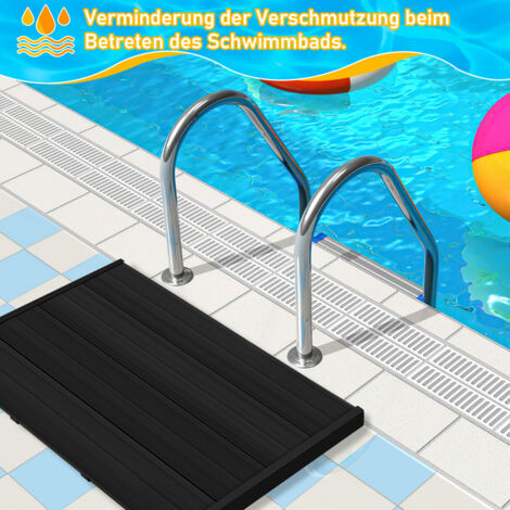SWANEW Bodenelement für Solardusche Anthrazit Bodenplatte PVC