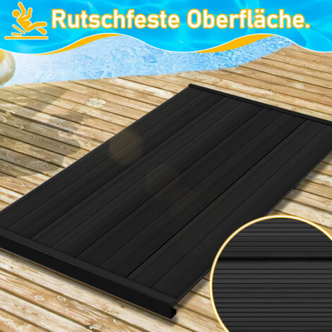 SWANEW Bodenelement für Solardusche Anthrazit Bodenplatte PVC