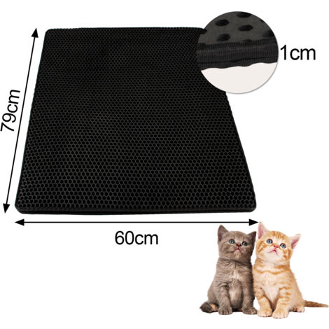 SWANEW Katzenmatte Sonstiges Katzenzubehör Katzenklo Matte Katzen Toilette Vorleger Katzenstreu Matte 78×60cm