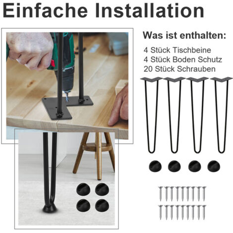 SWANEW 4x Gerüstbock 400 kg Traglast Klappbock Metall