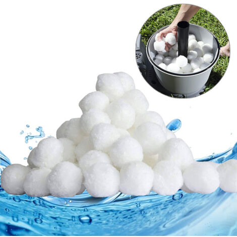 SWANEW 1400g Filter Balls Poolzubehör Filterbälle waschbar für Pool