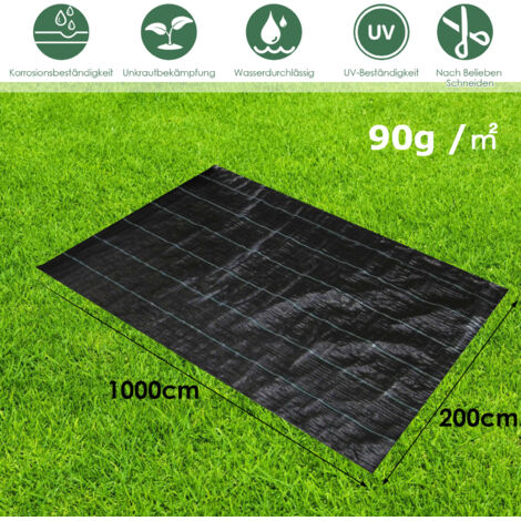 Aquagart 600m² Gartenvlies Unkrautvlies Unkrautfolie Mulchfolie
