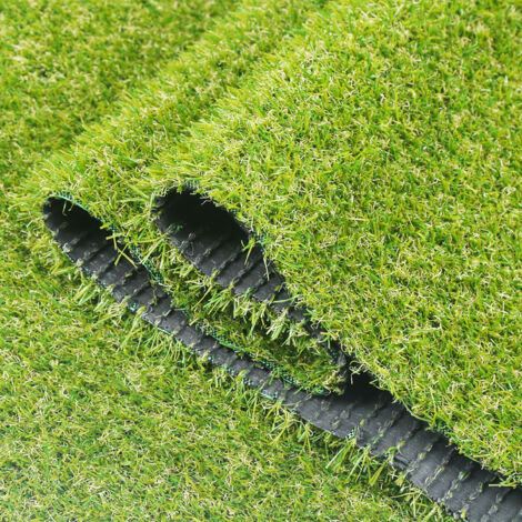 SWANEW Kunstrasen Rasenteppich 200 x 100 cm Grün Grasmatte Fertigrasen