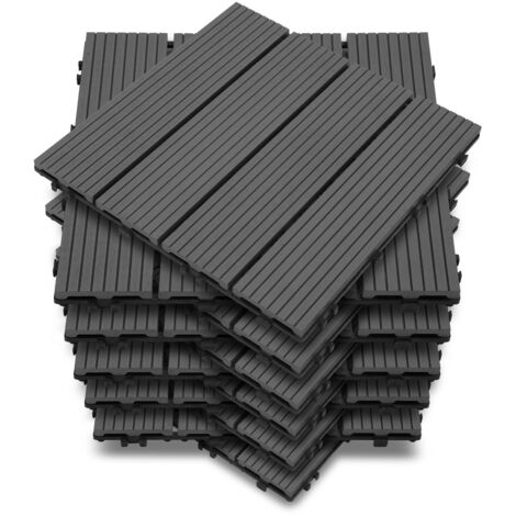 FORTENA Randabschluss Für Terrassenfliesen – 30x30 Cm, Braun, Anti-rutsch, Witterungsbeständig