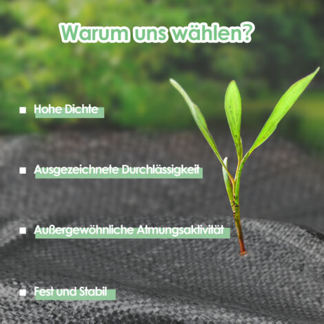 20m X 1,5m Unkrautvlies Gartenvlies Bodengewebe Unkrautfolie - Foto 3