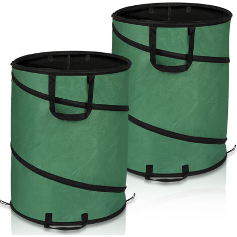Pop-Up Gartenabfallsack 130L - Selbstaufstellender Laubsack Grün