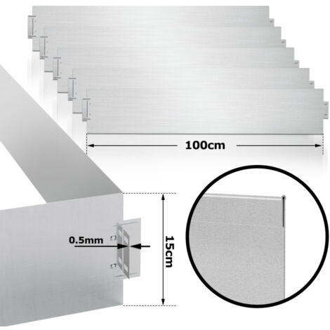 Beetumrandung Metall 15cm X 10m - Verzinkter Rasenkantenstreifen