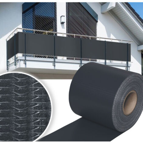 Froadp Sichtschutzstreifen Für Doppelstabmatten – 65m X 19cm, Grau, Aus PVC, Wind- & Blickdicht