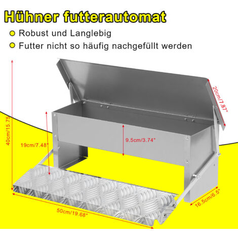 11L Automatische Hühnertränke Aus Edelstahl – Mit Schwimmerventil & Halterung
