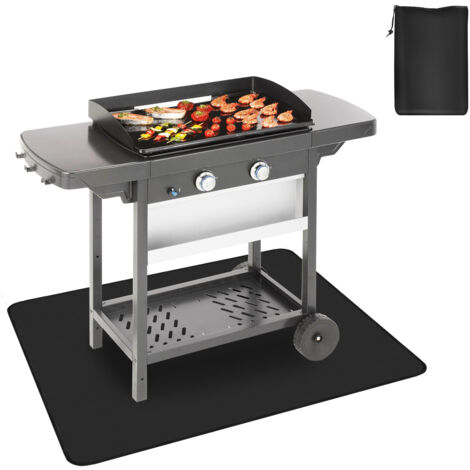 Tapis De Protection BBQ En Fibre De Verre - Résiste à 650°C, Imperméable, 100x150cm - Pour Terrasse Et Jardin