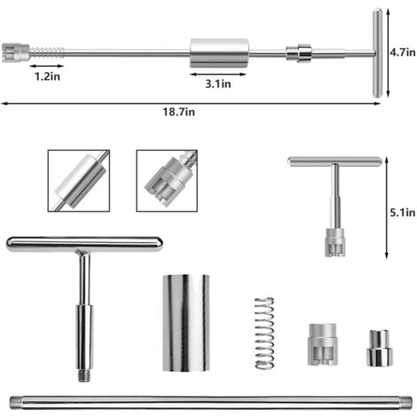 HiYi Outils De Débosselage Sans Peinture - Kit De Réparation De Carrosserie De Voiture - Marteau En Aluminium Avec 9 Têtes De Débosselage En Métal