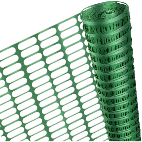 Absperrzaun Kunststoff Grün – 2 Rollen à 50 M, Höhe 1 M, Maschenweite 100x35 Mm