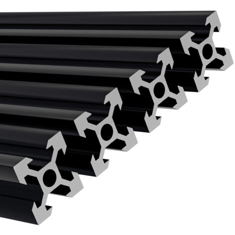 AluProfil 3030 T-Typ – 2 Stück, 1000 Mm, Schwarz Eloxiert – Perfekt Für 3D-Drucker, CNC & DIY-Projekte