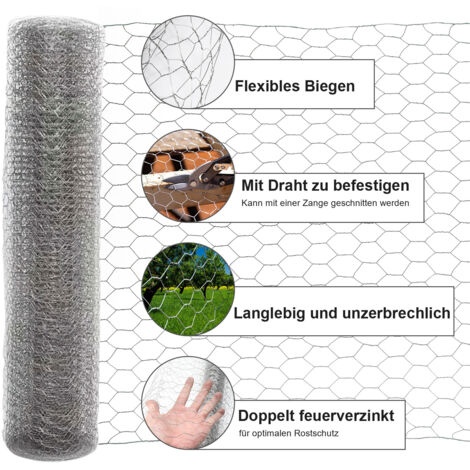 Hühnerdraht, 350 Mm X 2 M Volierendraht, Verzinktes Sechseckgeflecht Mit Minizange Und Handschuhen Fur Diy Bastelprojekte Oder Metallgartennetze 90688530 Hühnerdraht, 350 Mm X 2 M Volierendraht, Verzinktes Sechseckgeflecht Mit Minizange Und Handschuhen Fur Diy Bastelprojekte Oder Metallgartennetze 90688530
