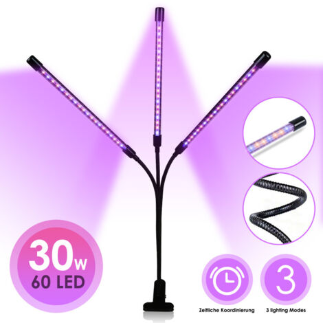 LED Pflanzenlampe Vollspektrum 243 LEDs - 120cm Grow Light Mit Timer