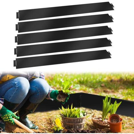 SWANEW Rasenkante Mit Spitzen Metall 100 X 18 Cm 20m Beeteinfassung Mahkante Verzinkt Wegbegrenzung Beetumrandung Palisade Rost 88644218