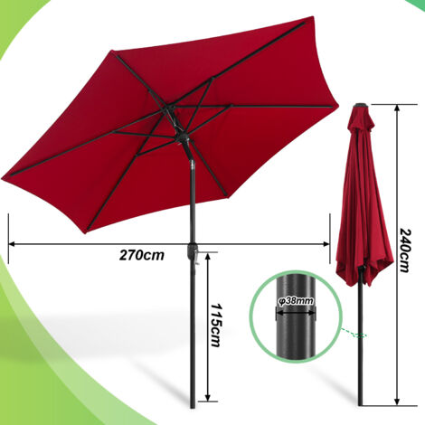 PURPLE LEAF Sonnenschirm Quadratischer Terrassensch Produktbild-Vorschau 12