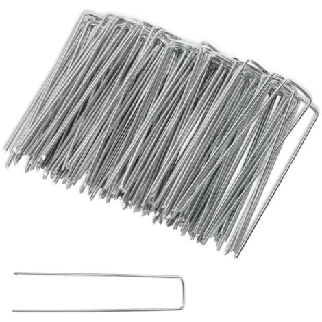 HAFIX Erdspieß Erdanker 25 Stück - U-förmig, Verzinkter Stahl, 200mm Für Trampolin, Zelte, Planen