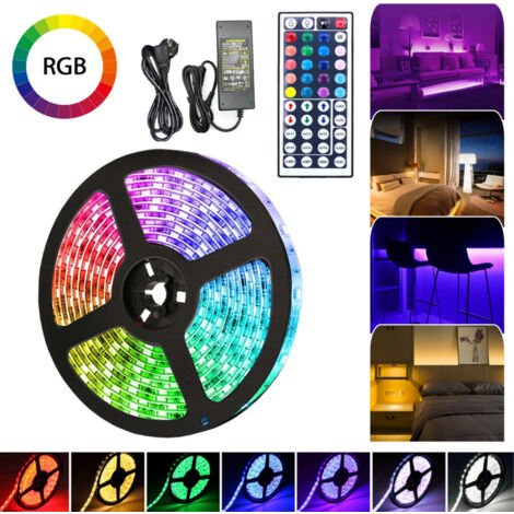 LED Universum RGB LED Streifen Set – 4m, 30 LED/m, IP20, Mit Fernbedienung, Netzteil & Controller, Für Innenbereich