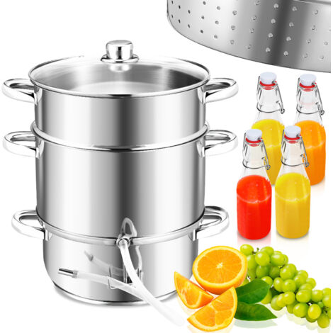 Produktbild von Ikodm Dampfentsafter 16L, Fruchtentsafter 26cm, Edelstahl