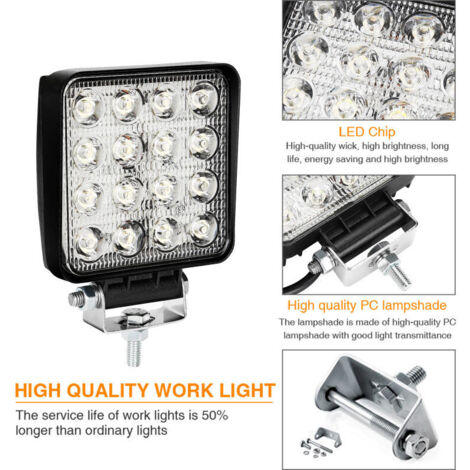 Froadp 4x 48W LED Offroad-Scheinwerfer – Wasserdichte Arbeitsleuchten Für Traktor, SUV & Geländewagen