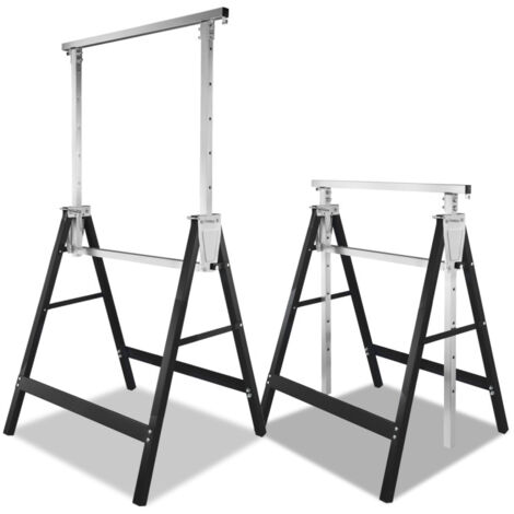 2x Gerüstbock Unterstellbock Klappbock Metallbock 7-fach Höhenverstellbar Böcke