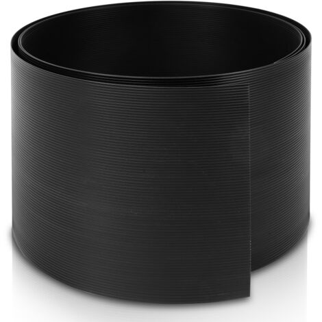 LJIANW Balkon Sichtschutz PVC Zaunstreifen 19 Cm X 20 M, Schwarz, 450 G/m², Mit Clips - Winddicht & Blickdicht