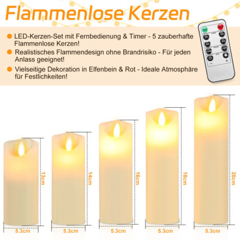 Mnsruu Nette Fuchs Herbst Flammenlose Stumpenkerzen Produktbild-Vorschau 5